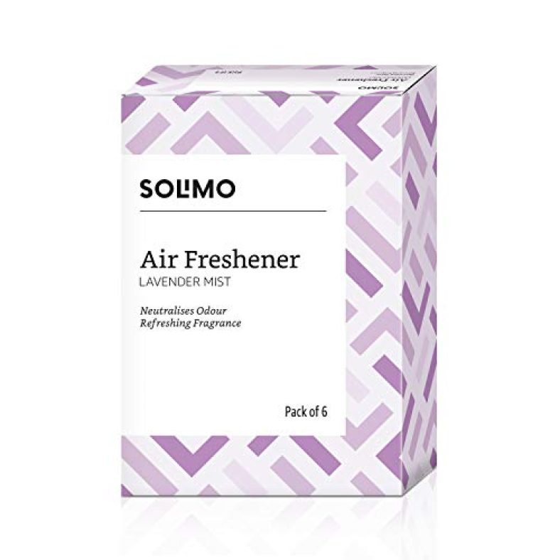 Amazon Brand – Solimo Air Freshener Pocket Lavender Mist, Pack Of 6