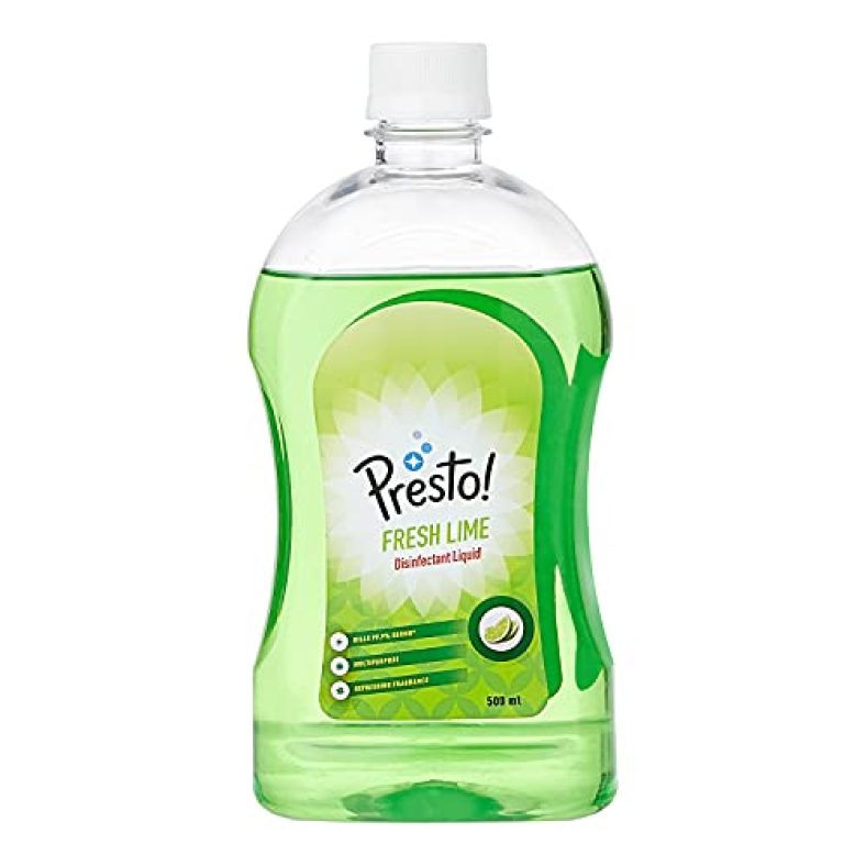 Amazon Brand – Presto! Disinfectant Liquid, 500 Ml – Fresh Lime