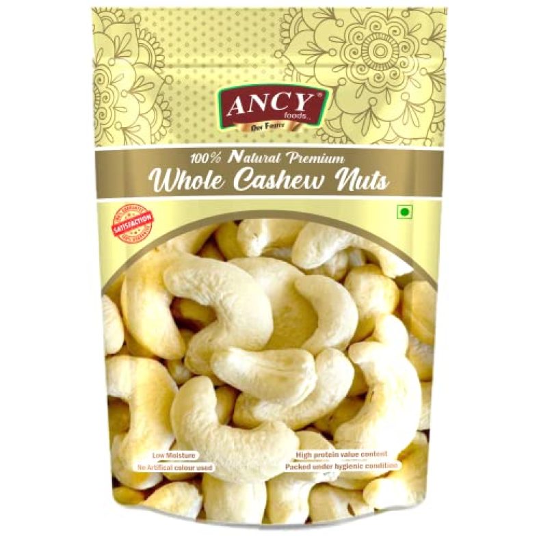 Ancy Cashew Kernels Nuts Superior Big Size 100% Best (Kaju Sabut, Whole Cashews)