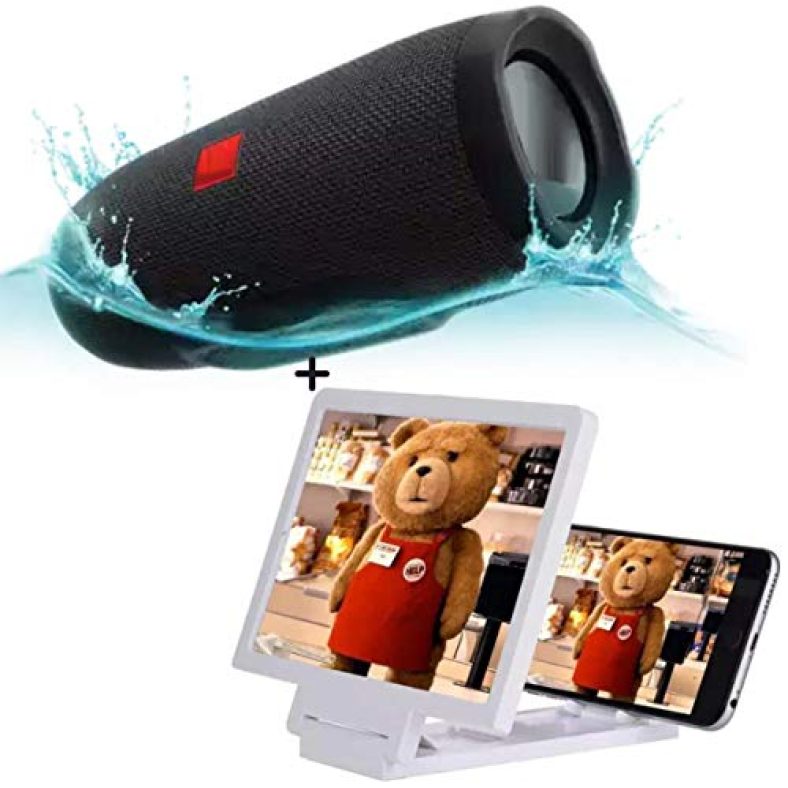 Drumstone [* Buy Bt Speaker Get Screen Magnifier Free ] Mini Video Entertainment Kit K3 Wireless Bluetooth Speaker With Mobile Phone Screen Magnifier Your Favorite Movies/Web Series (1 Year Warranty)