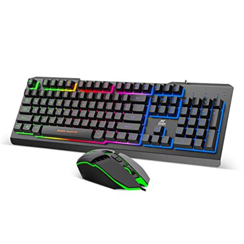 Ant Esports Km580 Gaming Backlight Keyboard And Gaming Mouse Combo | Led Wired Gaming Keyboard And Programmable Gaming Mouse For Pc/Laptop/Mac – Black
