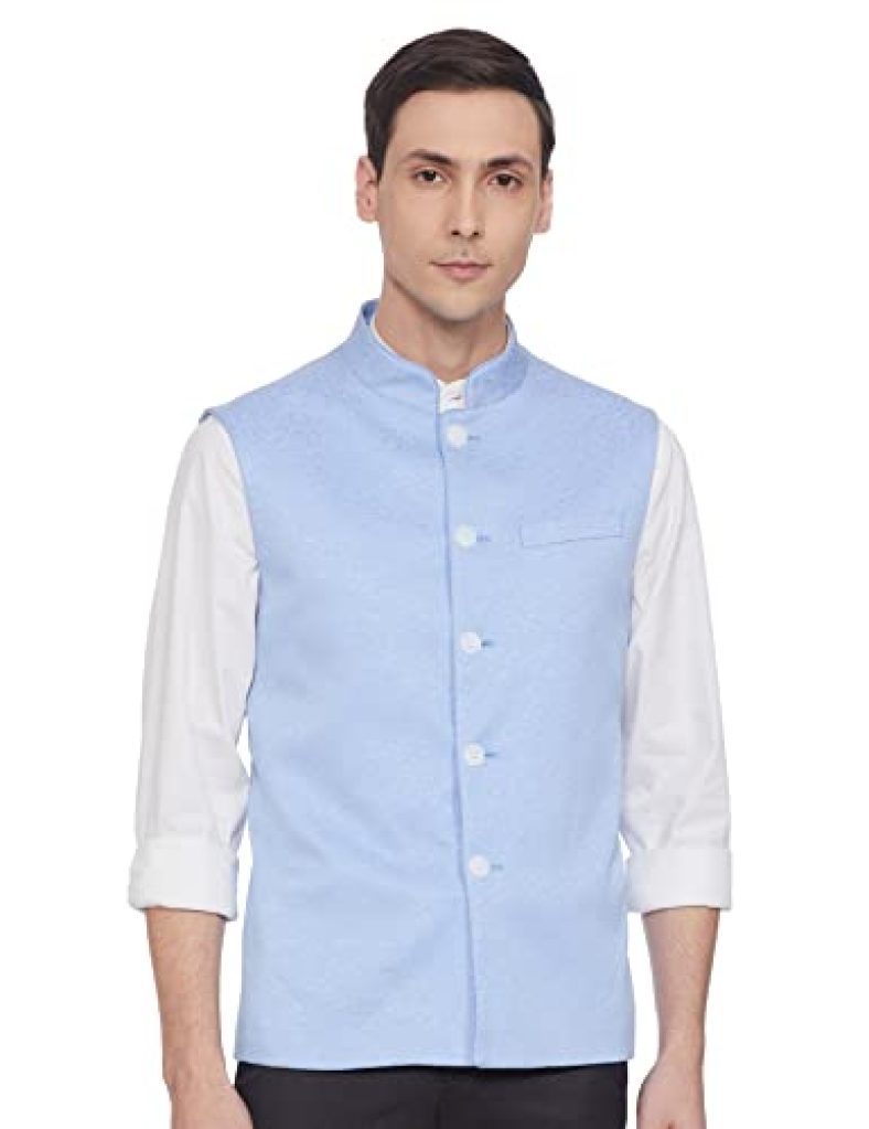 V Dot Men’S Waistcoat (Vdwc318E002778_Blue_40
