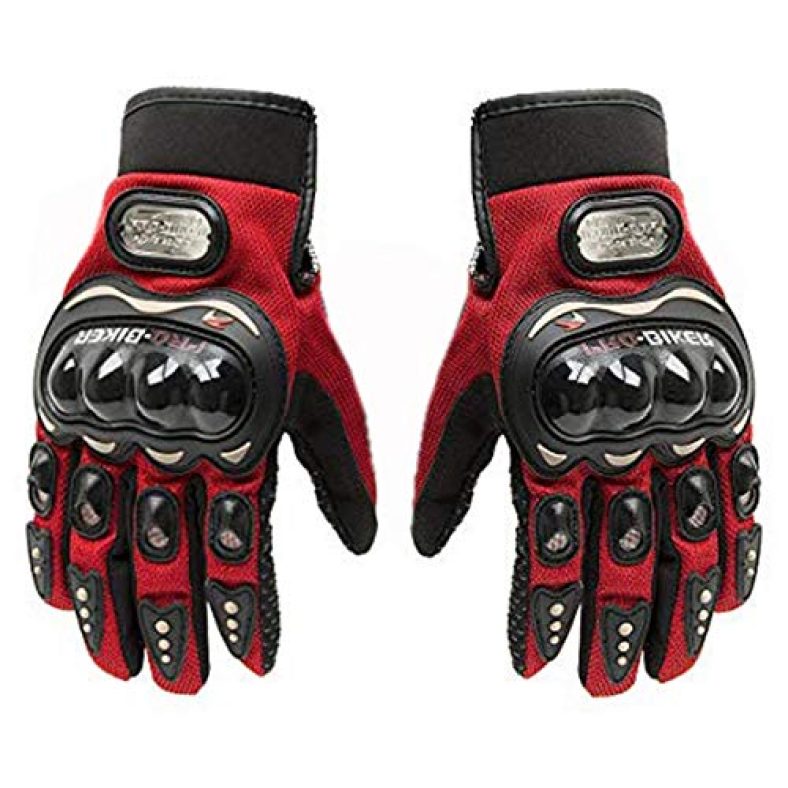 Probiker Full Finger Gloves For Bikers (Red, L)