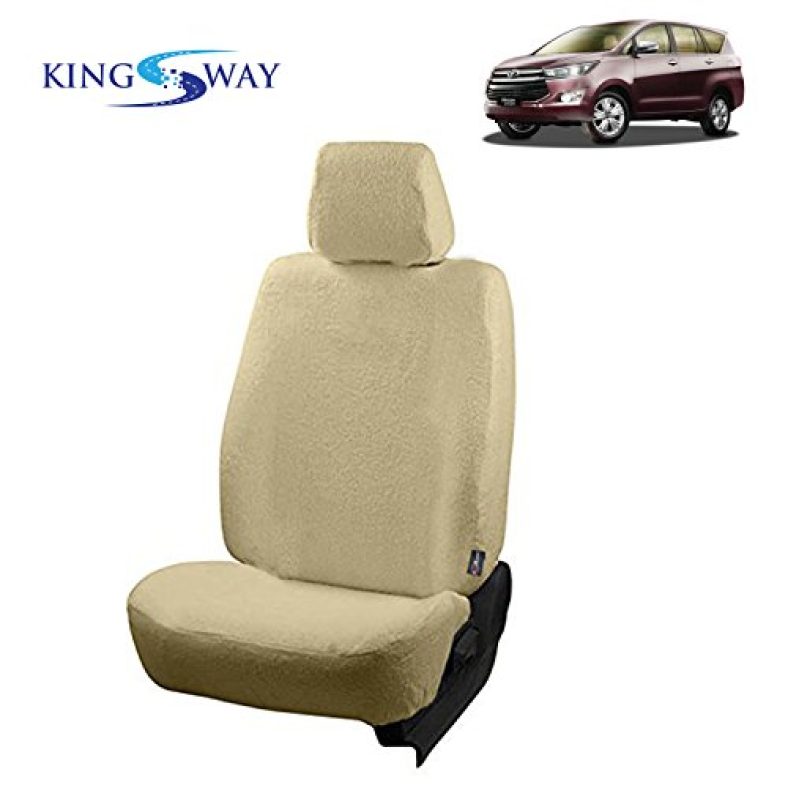 Kingsway Kkmtwlscbg00093 Cotton Towel Fabric Seat Covers For Toyota Innova Crysta (Beige)
