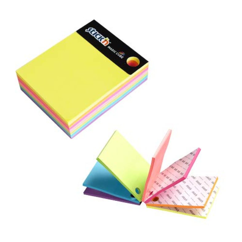 Stick’N Sticky Notes Pad 21255, Magic Cube, 7 Colours In One Pad, Size 10.16 Cm X 7.62 Cm (4 * 3″), 280 Sheets Per Pad