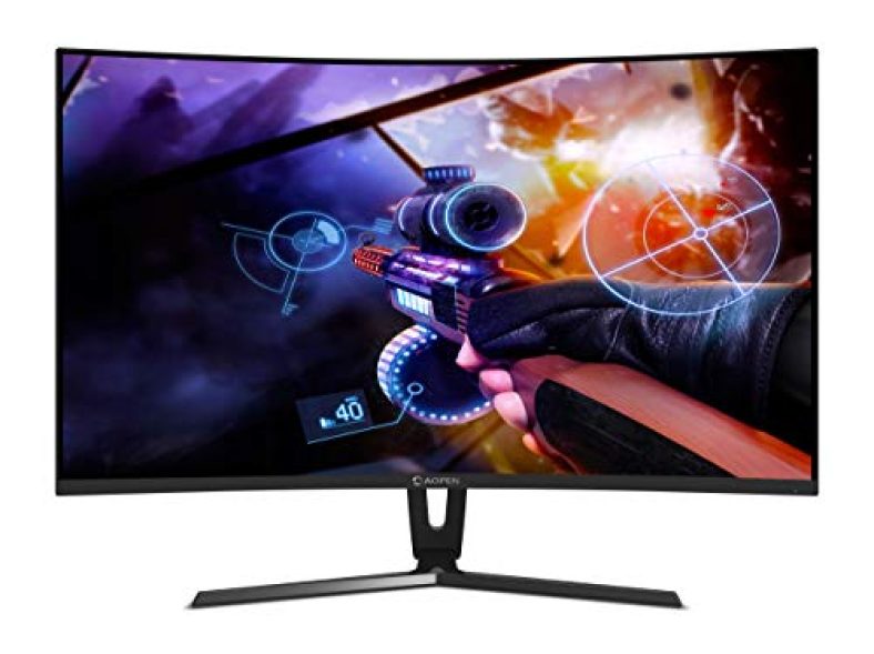 Aopen 27Hc1R 27 Inches Lcd Full Hd 1920 X 1080 Pixels R Va Panel 144Hz Refresh Rate 4 Ms Response Time Amd Free Sync Eye Care Features Curve Gaming Monitor (Black)
