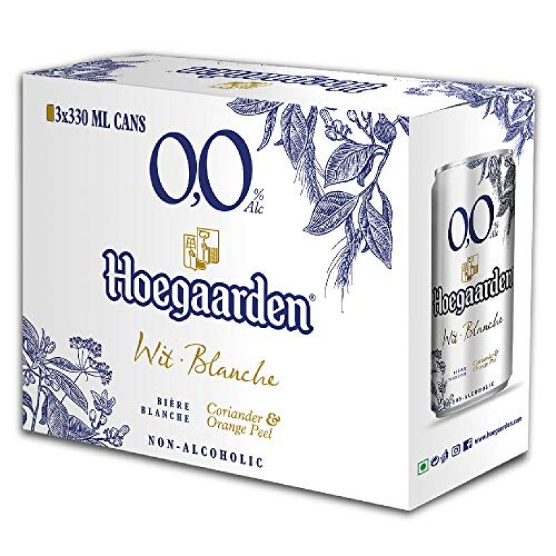 Hoegaarden 0.0 Non Alcoholic Wheat Beer Pack Of 3 , 3 X 330Ml