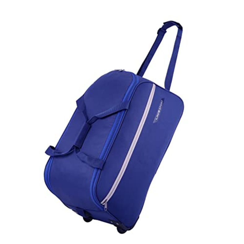 Lavie Sport Lino M Large Size 63 Cms Wheel Duffle Bag For Travel | 2 Wheel Luggage Bag | Travel Duffle Wheeler (Navy)