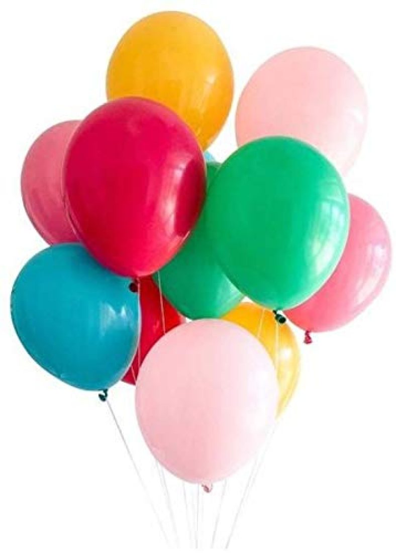 Yns Crafts Stock™ Printed Pack Of 50 Mettalic Latex Balloon – Multi Color – Size 9 Inch Balloon  (Multicolor, Pack Of 50)