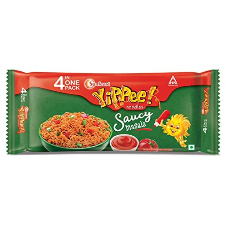Sunfeast Yippee! Saucy Masala, Instant Noodles (4 In One Pack ), 270G