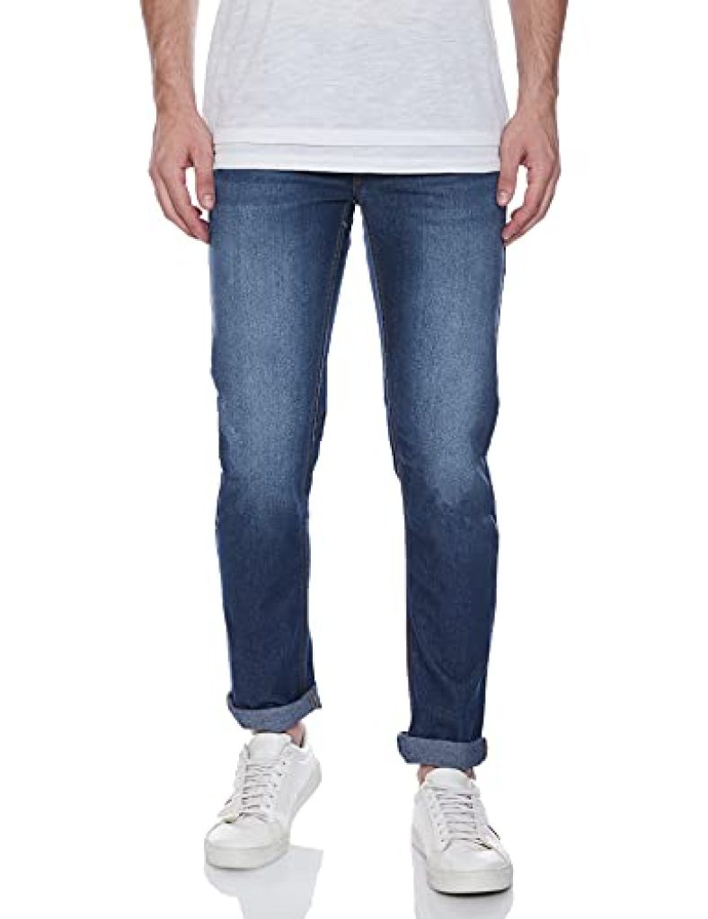 Colt By Unlimited Men’S Slim Fit Jeans (Clpdnme00010B21_Blue Mid Stone_30)