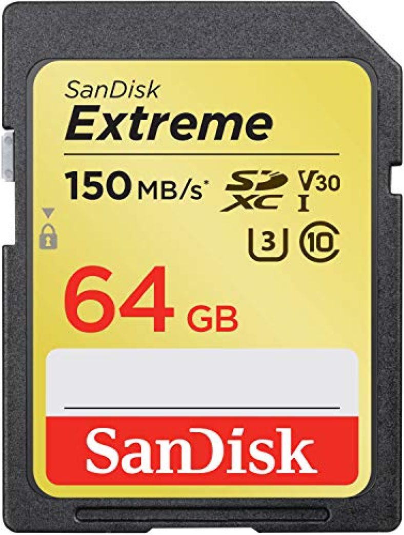 Sandisk Extreme Sdxc, Sdxve 64Gb, V30, U3, C10, Uhs-I, 90Mb/S R, 40Mb/S W, For 4K Video