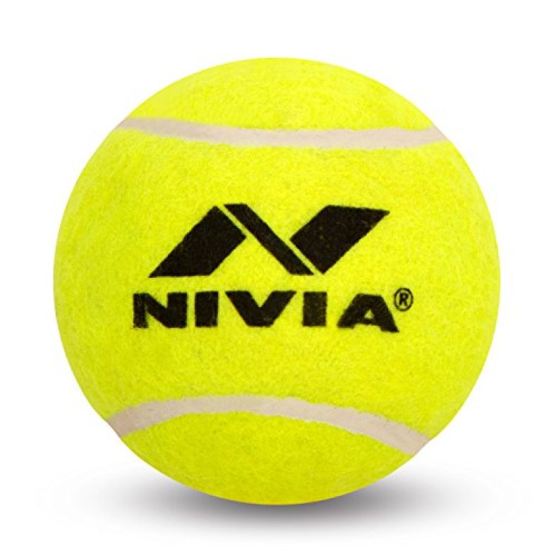 Nivia Light Weight Rubber Tennis Cricket Ball (Pack Of 12, Yellow)