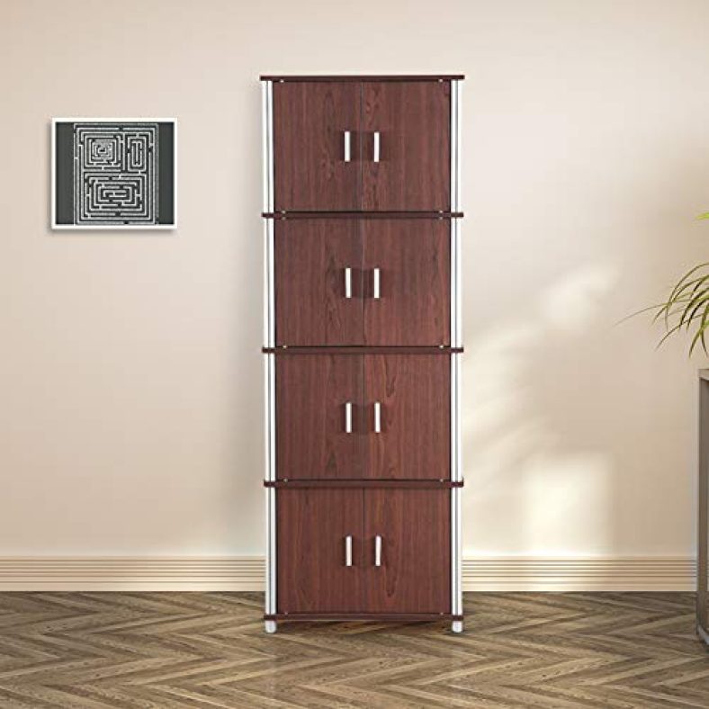 Hometown Jacob Engineered Wood Multipurpose Cabinet – (Cheerry Brown And Walnut)