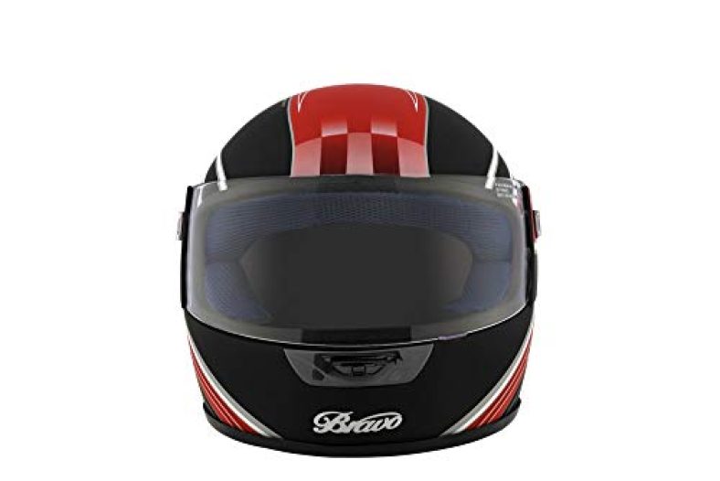 Studds Bravo Decor Knight Full Face Helmet (Matt Black And Red, Xl 600Mm)