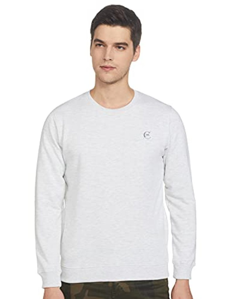 Lawman Pg3 Men’S Cotton Crew Neck Sweatshirts (Lw-Swt-Ct-Str-1 Fsrndnk Wtmlng_White Melange_Xl)