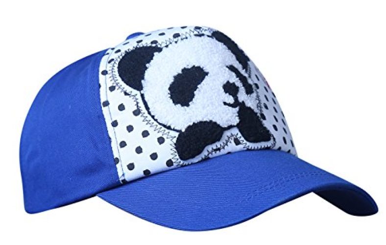 Zacharias Women’S Polka Dot Panda Printed Baseball Cotton Cap (Blue_Free Size) (Pack Of 1)