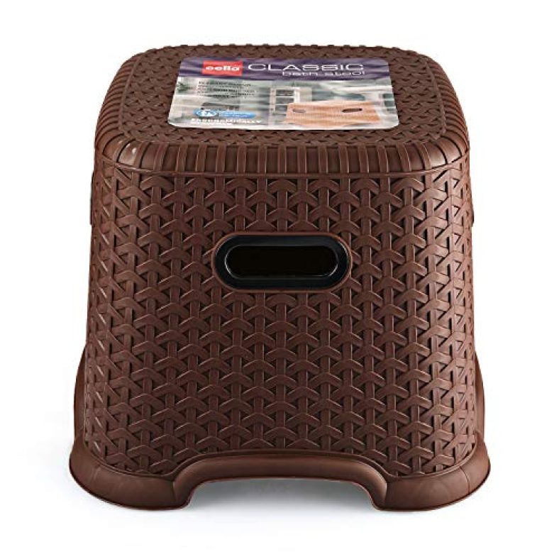 Cello Classic Perfect Posture Plastic Stool, Small, Brown