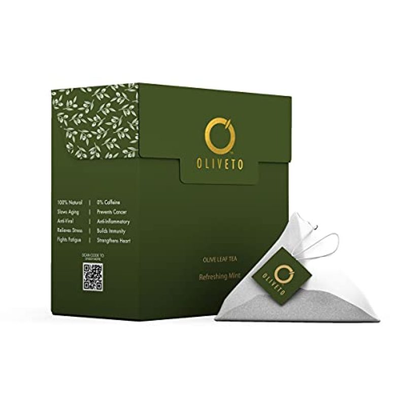 Oliveto Mint Olive Leaf Skin Cleanser Tea – Pack Of 10 Bags