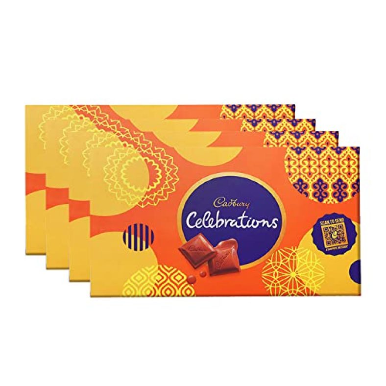 Cadbury Celebrations Chocolate Gift Pack – Assorted, 130.9G- Pack Of 4