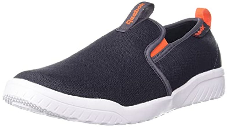 Reebok Men’S Meccarick Slip On Ash Grey-Pump Orange Walking Shoe-9 Kids Uk (Ey4124)