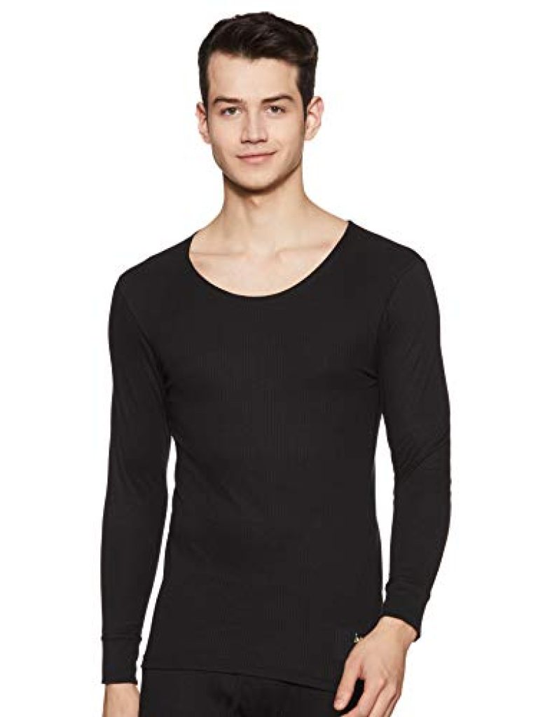 U.S. Polo Assn. Men’S Snug Fit Solid Cotton Viscose Poly Thermal T-Shirt Pack Of 1 (I652-002-Pl_Black_M)