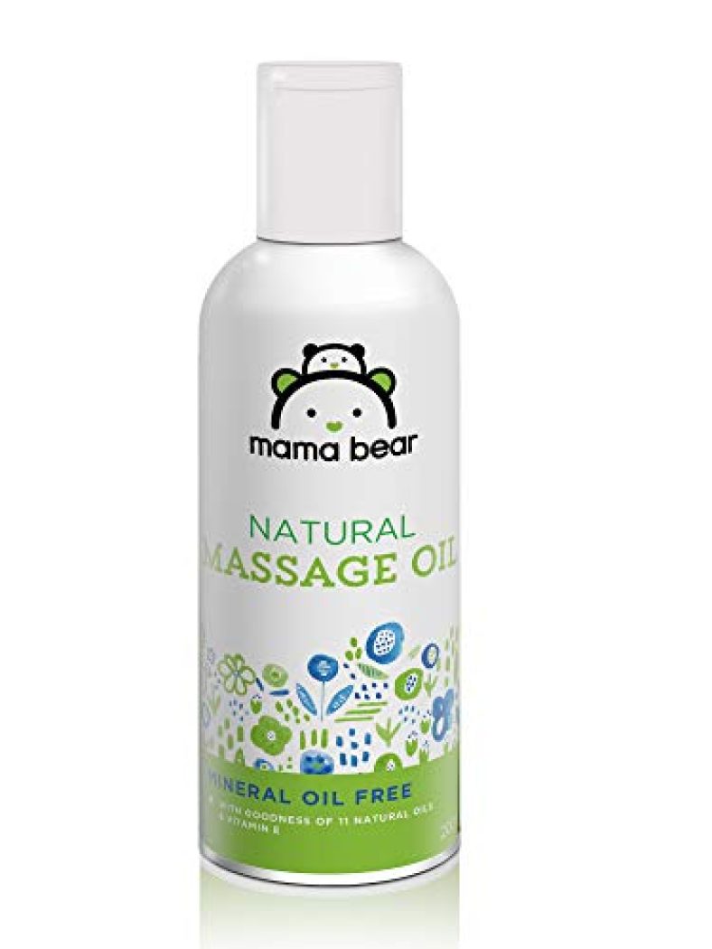 Amazon Brand – Mama Bear Natural Baby Massage Oil – 200 Ml