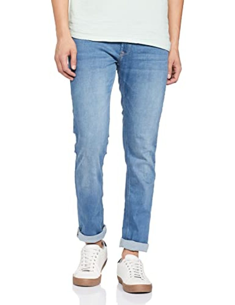 Spykar Men’S Slim Jeans (Royts-01Ba-13_Lt.Blue_36)