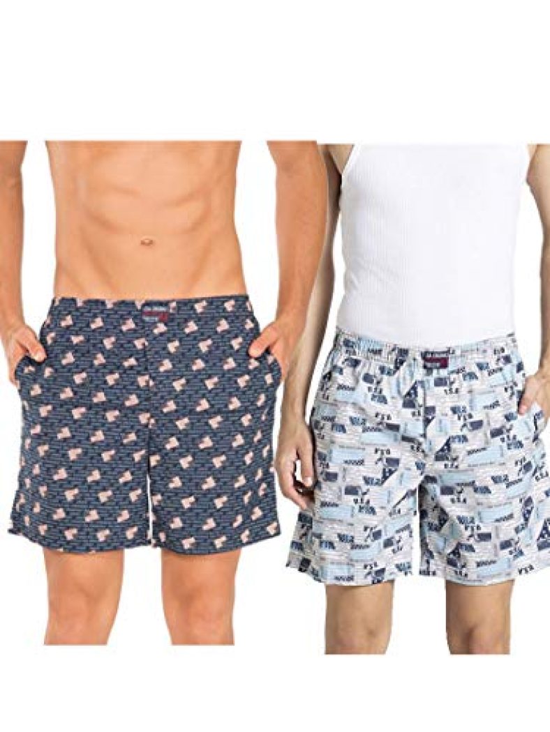 Jockey Men’S Cotton Boxers (Pack Of 2) (Boxer Shorts_Assorted Prints_Small_Assorted Prints_S)