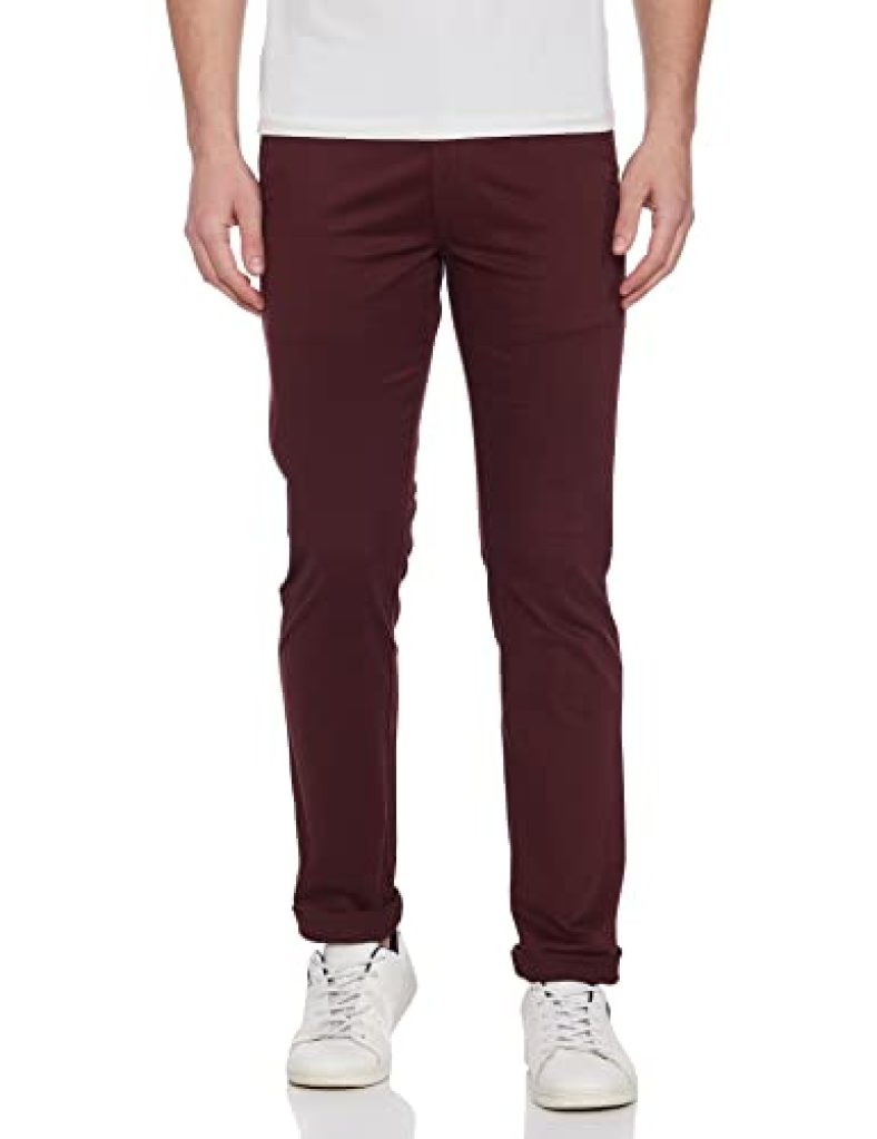 Neostreak Men’S Chinos (Neochino_Dark Maroon_34)