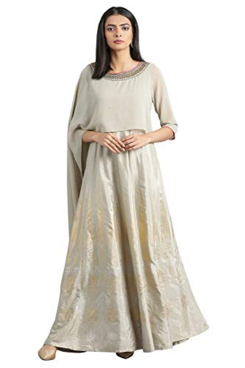 Wishful Women’S Synthetic Straight Kurta (19Fes10324-111429_Grey_8)