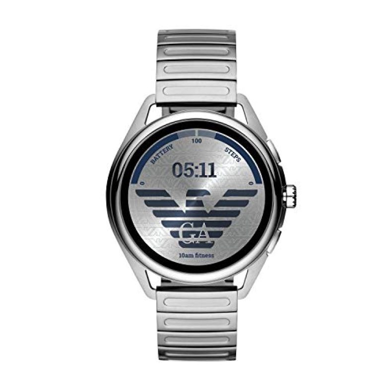 Emporio Armani Smartwatch 3 (44Mm, Multicolor Dial) Touchscreen Men’S Smartwatch With Amoled Screen, Google Wear Os, Built-In Speaker, Heart Rate, Gps, Music Storage And Smartphone Notifications