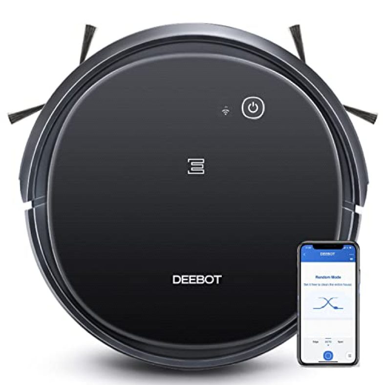 Ecovacs Deebot 500 Robotic Vacuum Cleaner, Strong Suction 2300 Pa For Carpets & Hard Floors, Smart App Enabled, Self-Charging, Compatible With Alexa & Google Home (Deebot 500)
