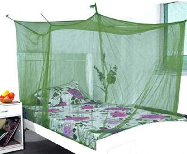 Divayanshi Polycotton Mosquito Net For Bed (Olive Green, 8 X 8 Ft)