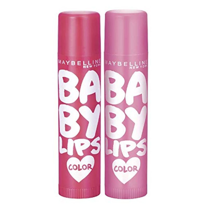 Maybelline New York Lip Balm, With Spf, Moisturises And Protects From The Sun, Pink Lolita & Baby Lips Cherry Kiss, Baby Lips, Berry Crush & Baby Lips Pink Lolita, 2 Pack