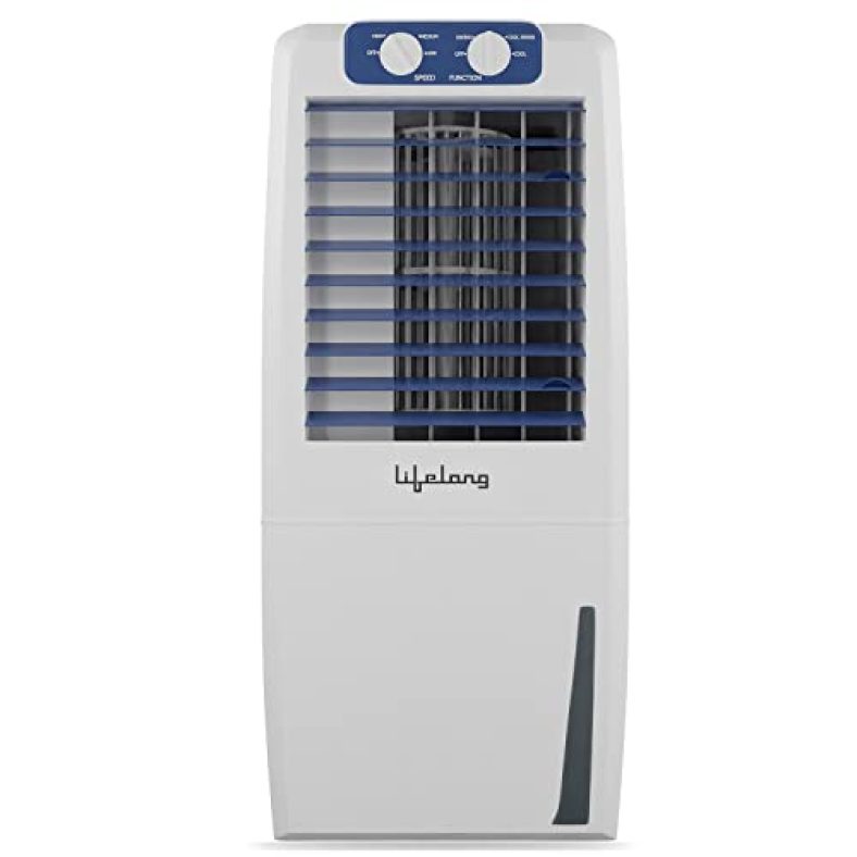 Lifelong Llac10. Regalcool Air Cooler – 12L ; With Water Level Indicator, Ice ﻿Chamber, Multi-Way Air Deflection, Powerful Air Throw, Honeycomb Pads (White, 1 Year Warranty)