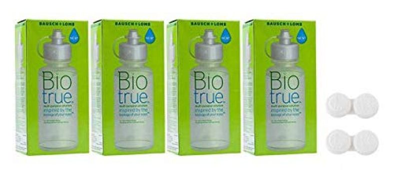 Bausch & Lomb Bio True 60Ml (4-Pack) With 2 Anti Bacterial Lens Case (Bt60Ml-2Case-4Pk)