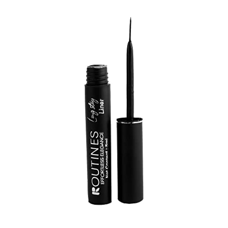 Echt Beauti Routines Effortless Elegance Vegan Liquid Eyeliner, Satin Finish, Quick Drying, 5 Ml, (Black)