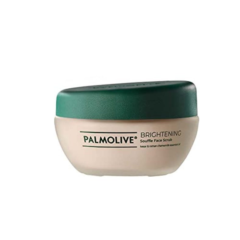 Palmolive Brightening Souffle Face Scrub With 100% Natural Extract And Unique Blend Of Kesar And Roman Chamomile Essential Oil- Suits All Skin Types (90Ml)