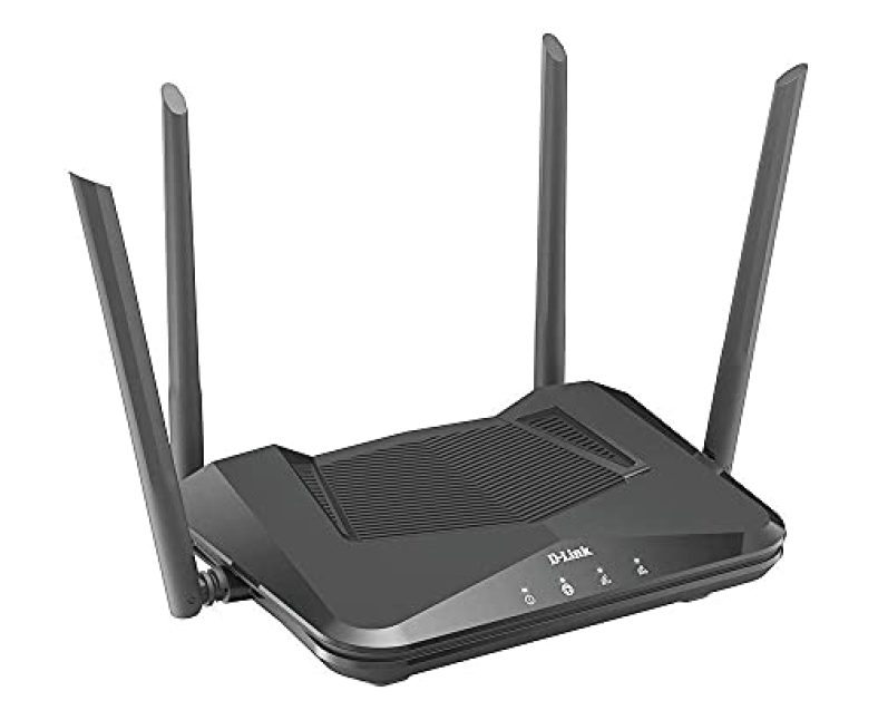 D-Link Dir-X1560 Ax 1500 Mu-Mimo Dual Band Wi Fi 6 Router, 5 Gigabit Port, 4 External Antenna, Voice Control Compatible, Parental Control