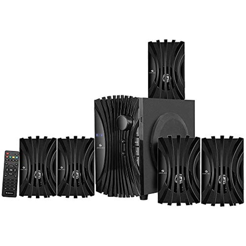 (Renewed) Zebronics Zeb-Twist 5.1 Multimedia Speaker With Bluetooth Supporting,Usb,Aux,Built-In Fm And Remote Control(Black)