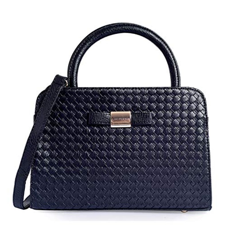 Lino Perros Women’S Satchel Handbag (Golden) (Black)