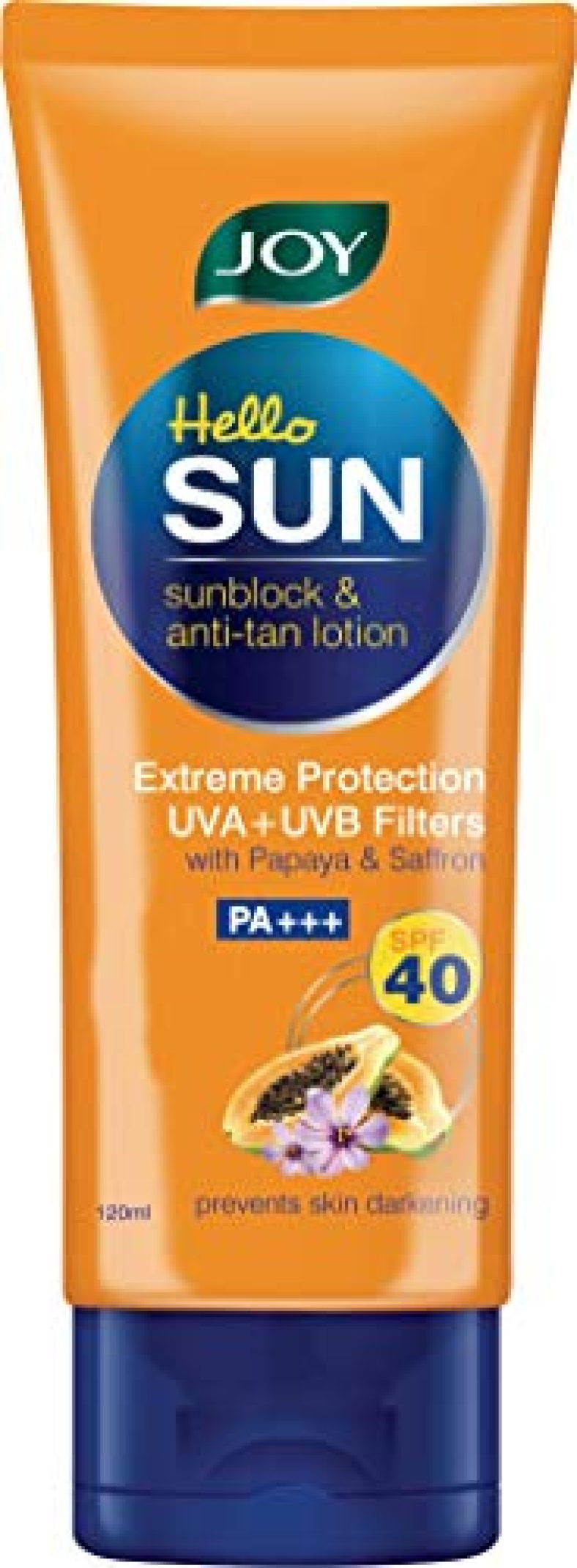 Joy Hello Sun Sunblock & Anti Tan Lotion Sunscreen Spf 40 Pa+++,120Ml