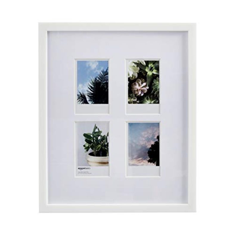 Amazonbasics Photo Frame For Use With Instax – 4-Opening – 8.2″X5.08″, White