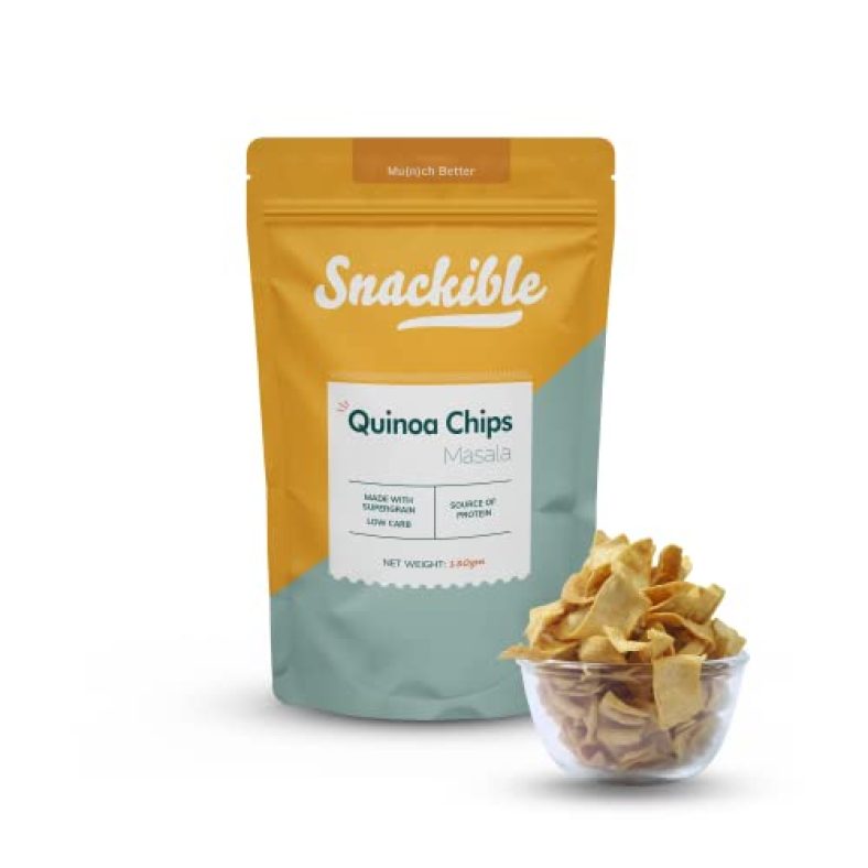 Snackible Masala Quinoa Chips (Pack Of 1) – 180Gm | Roasted | Gluten Free | Good Source Of Antioxidants