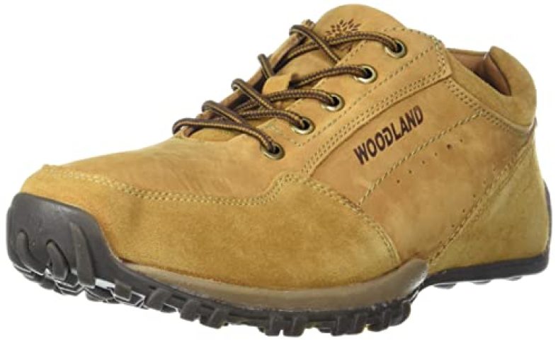 Woodland Men’S Tan New Leather Closed Shoe-6 Uk (Ogc 3491119)