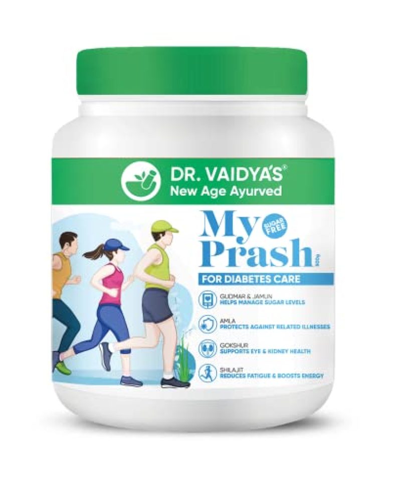 Dr. Vaidya’S My Prash Sugar-Free Chyawanprash For Diabetes Care , Gluten-Free, Daily Energy & Immunity Booster, 50+ Ayurvedic, Natural Herbs ( 500 G)