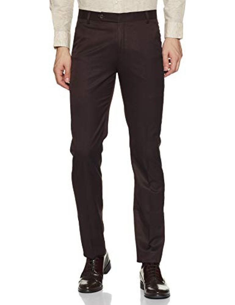 Hang & Wear Men’S Slim Formal Trousers (Tr-22-S2-30_Wine_30W X 34L