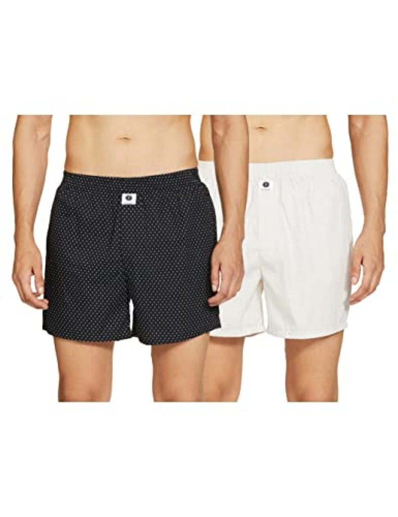 Amazon Brand – Symbol Men’S Printed Cotton Boxers (Pack Of 2)(Symbxpo2-29_3606 & 3336_Multicolor 6_S)
