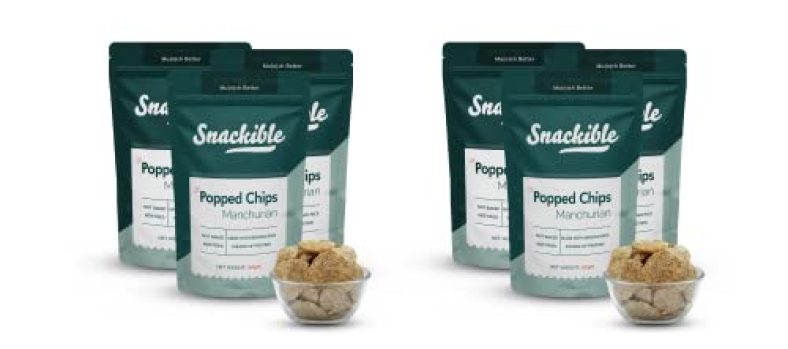 Snackible Manchurian Popped Chips (Pack Of 6) – 6X30Gm | Puffed | Vegan | Low Sugar | Gluten Free